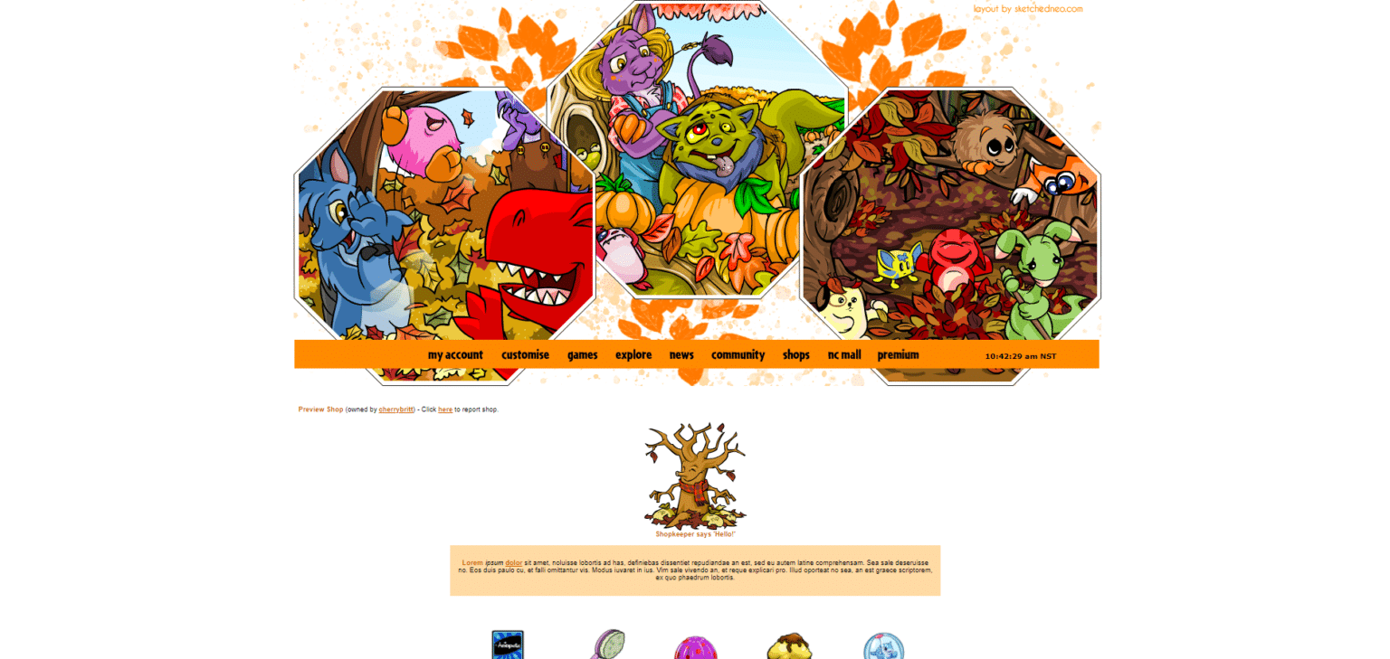 Neopets Shop Layouts